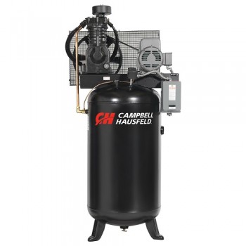 Campbell Hausfeld Air Compressor, 80-Gallon Vertical Two-Stage 17.2CFM 5HP 208-230V 1PH (CE7050) product image center