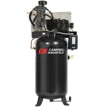 Campbell Hausfeld Air Compressor, 80-Gallon Fully Packaged Vertical Two-Stage 17.2CFM 5HP 208-230V 1PH (CE7050FP) product image center