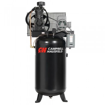 Campbell Hausfeld Air Compressor, 80-Gallon Vertical Two-Stage 17.2CFM 5HP 208-230/460V 3PH (CE7051) product image center