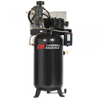 Campbell Hausfeld Air Compressor, 80-Gallon Fully Packaged Vertical Two-Stage 17.2CFM 5HP 208-230/460V 3PH (CE7051FP) product image center