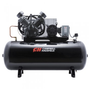 Campbell Hausfeld Air Compressor, 120-Gallon Horizontal Two-Stage 36CFM 10HP 208-230/460V 3PH (CE8001) product image center