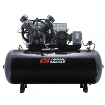 Campbell Hausfeld Air Compressor, 120-Gallon Fully Packaged Horizontal Two-Stage 36CFM 10HP 208-230/460V 3PH (CE8001FP) product image center