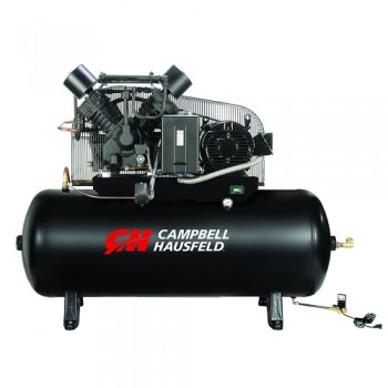 Campbell Hausfeld Air Compressor, 120-Gallon Fully Packaged Horizontal Two-Stage 52.4CFM 15HP 208-230/460V 3PH (CE8003FP) product image center