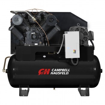 Campbell Hausfeld Air Compressor, 120-Gallon Horizontal Two-Stage 87CFM 25HP 208-230/460V 3PH (CE9004) product image center