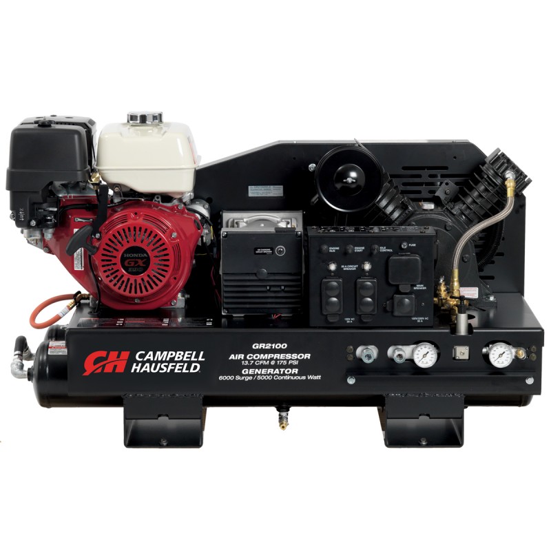 Campbell Hausfeld Combination Unit, 10-Gallon 14CFM Compressor 5000W Generator GX390 Honda (GR2100) product image center